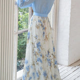 EUGENIA | Elegant Maxi Dress with Floral Pattern