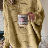 Alexa™ | Ensfarvet strikket sweater