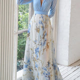 EUGENIA | Elegant Maxi Dress with Floral Pattern