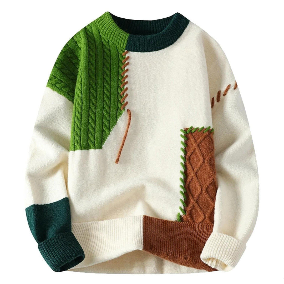 Sandro™ | Hyggelig patchwork-sweater