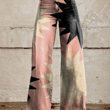 Angel™ | Geometriske brede bukser i retro-look