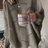 Alexa™ | Ensfarvet strikket sweater