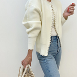 Emily™ - Cardigan med flossede perler