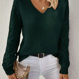 Le Clair™ | Strikket V-hals casual sweater
