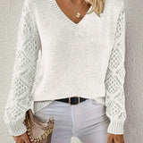 Le Clair™ | Strikket V-hals casual sweater
