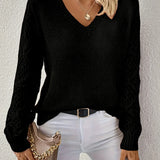 Le Clair™ | Strikket V-hals casual sweater