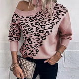 Le Clair™ | Leopard Drop Shoulder Sweater