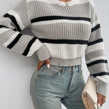 Le Clair™ | Strikket sweater med dråbeformede skuldre