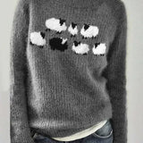 Le Clair™ | Mønstret efterårsstrikket sweater