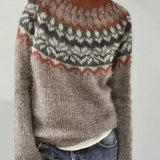 Le Clair™ | Mønstret efterårsstrikket sweater