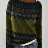 Le Clair™ | Mønstret efterårsstrikket sweater