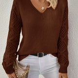 Le Clair™ | Strikket V-hals casual sweater