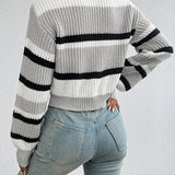 Le Clair™ | Strikket sweater med dråbeformede skuldre
