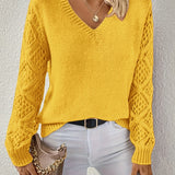 Le Clair™ | Strikket V-hals casual sweater