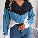 Le Clair™ | Patchwork-sweater med lanterneærmer