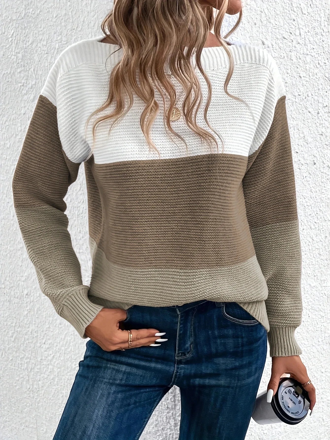 Le Clair™ | Elegant tricolore patchwork-trøje