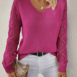Le Clair™ | Strikket V-hals casual sweater