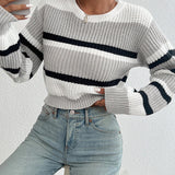 Le Clair™ | Strikket sweater med dråbeformede skuldre