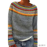 Le Clair™ | Mønstret efterårsstrikket sweater