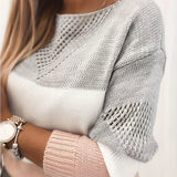 Le Clair™ Strikket sweater med udskæringer