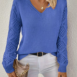 Le Clair™ | Strikket V-hals casual sweater