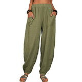 SISI | Loose Cotton and Linen Harem Pants