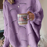 Alexa™ | Ensfarvet strikket sweater