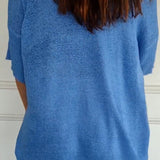 Lumikeuze™ | Effen kleur gebreide top met V-hals