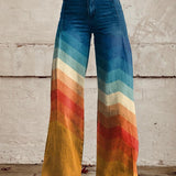 Estela™ | Retro chevron-bukser med brede ben